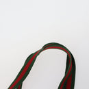 GUCCI GG Canvas Web Sherry Line Shoulder Bag PVC 4 Set Beige Red Auth 151936-5