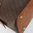 CELINE Macadam Canvas Hand Bag PVC 2way Brown Gold Auth 151939-13