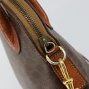 CELINE Macadam Canvas Hand Bag PVC 2way Brown Gold Auth 151939-16