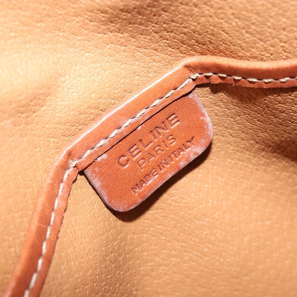 CELINE Macadam Canvas Hand Bag PVC 2way Brown Gold Auth 151939