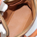 CELINE Macadam Canvas Hand Bag PVC 2way Brown Gold Auth 151939-18
