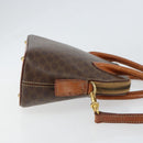 CELINE Macadam Canvas Hand Bag PVC 2way Brown Gold Auth 151939-4