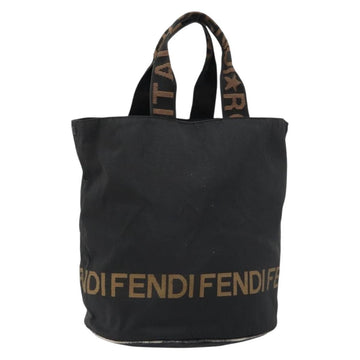 FENDI Hand Bag Nylon Black Auth 151940