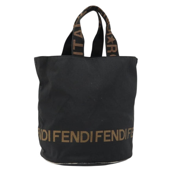 FENDI Hand Bag Nylon Black Auth 151940
