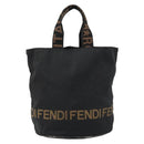FENDI Hand Bag Nylon Black Auth 151940-13