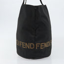 FENDI Hand Bag Nylon Black Auth 151940-3