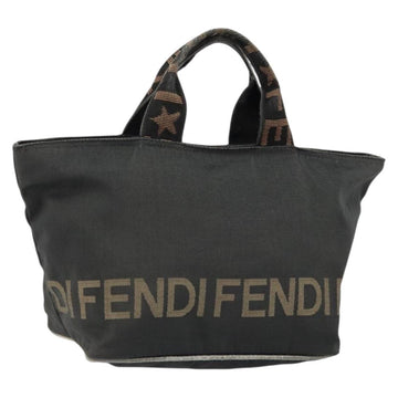 FENDI Hand Bag Nylon Black Auth 151941