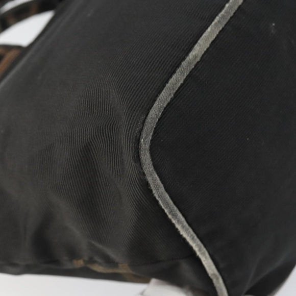 FENDI Hand Bag Nylon Black Auth 151941