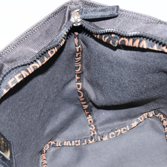 FENDI Hand Bag Nylon Black Auth 151941