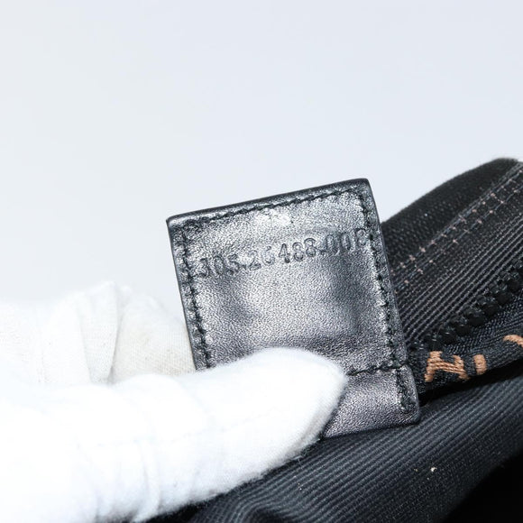 FENDI Hand Bag Nylon Black Auth 151941