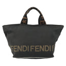 FENDI Hand Bag Nylon Black Auth 151941-13