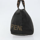 FENDI Hand Bag Nylon Black Auth 151941-3