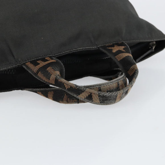 FENDI Hand Bag Nylon Black Auth 151941