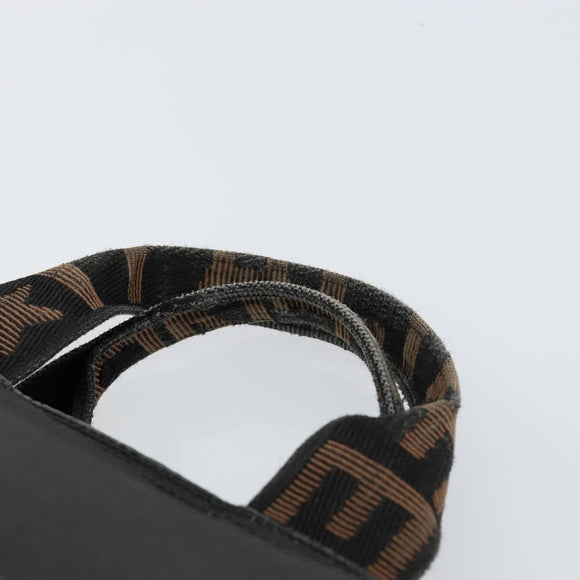 FENDI Hand Bag Nylon Black Auth 151941