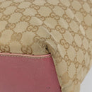 GUCCI GG Canvas Tote Bag Beige Gold 153009 Auth 151943-9