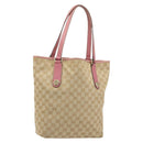 GUCCI GG Canvas Tote Bag Beige Gold 153009 Auth 151943-1