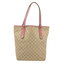 GUCCI GG Canvas Tote Bag Beige Gold 153009 Auth 151943-13