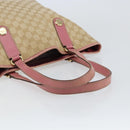 GUCCI GG Canvas Tote Bag Beige Gold 153009 Auth 151943-7