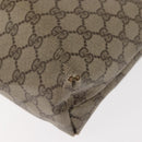 GUCCI GG Supreme Web Sherry Line Tote Bag PVC Beige 40 02 003 Auth 151945-16