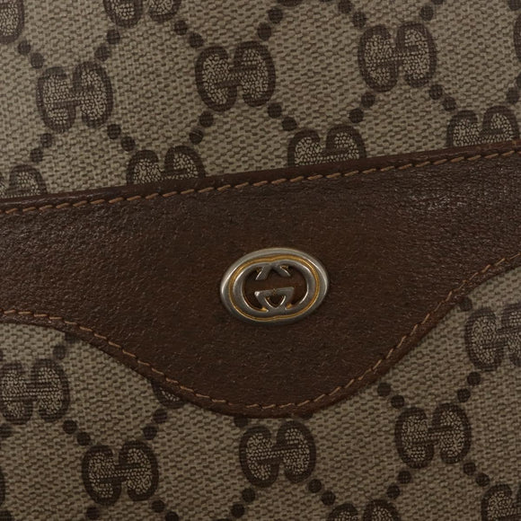 GUCCI GG Supreme Web Sherry Line Tote Bag PVC Beige 40 02 003 Auth 151945