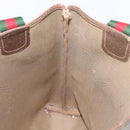 GUCCI GG Supreme Web Sherry Line Tote Bag PVC Beige 40 02 003 Auth 151945-18
