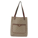 GUCCI GG Supreme Web Sherry Line Tote Bag PVC Beige 40 02 003 Auth 151945-13