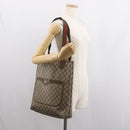 GUCCI GG Supreme Web Sherry Line Tote Bag PVC Beige 40 02 003 Auth 151945-20