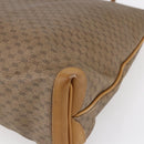 GUCCI Micro GG Supreme Tote Bag PVC Beige Gold 02 39 4868 Auth 151946-15