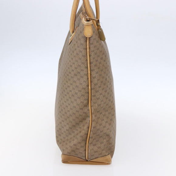 GUCCI Micro GG Supreme Tote Bag PVC Beige Gold 02 39 4868 Auth 151946