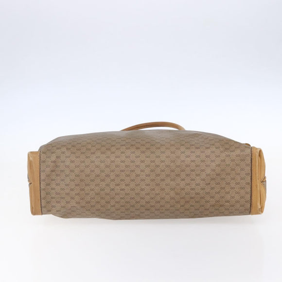GUCCI Micro GG Supreme Tote Bag PVC Beige Gold 02 39 4868 Auth 151946