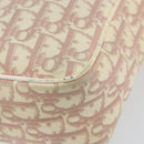Christian Dior Trotter Canvas Shoulder Bag Pink Silver Auth 151952-17