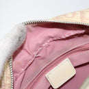 Christian Dior Trotter Canvas Shoulder Bag Pink Silver Auth 151952-10