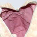 Christian Dior Trotter Canvas Shoulder Bag Pink Silver Auth 151952-21