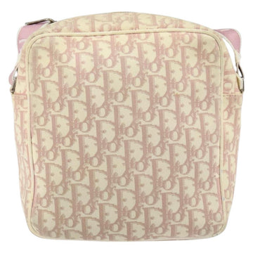Christian Dior Trotter Canvas Shoulder Bag Pink Silver Auth 151952 - 0