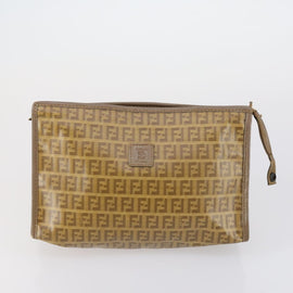 Christian Dior Fendi Honeycomb Zucchino Clutch Bag 2 Set Black Beige Auth 151954 - 0