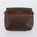 CELINE Macadam Canvas Shoulder Bag PVC Leather 5 Set Brown Auth 151955-14