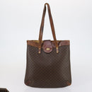 CELINE Macadam Canvas Shoulder Bag PVC Leather 5 Set Brown Auth 151955-19