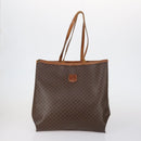 CELINE Macadam Canvas Shoulder Bag PVC Leather 5 Set Brown Auth 151955-2