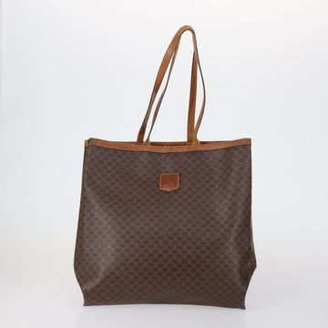 CELINE Macadam Canvas Shoulder Bag PVC Leather 5 Set Brown Auth 151955 - 0