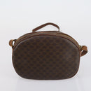 CELINE Macadam Canvas Shoulder Bag PVC Leather 5 Set Brown Auth 151955-26