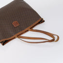 CELINE Macadam Canvas Shoulder Bag PVC Leather 5 Set Brown Auth 151955-4