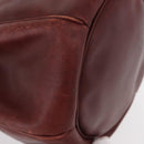 CARTIER Must Line Shoulder Bag Leather Bordeaux Gold Auth 151956-14