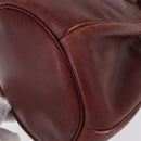 CARTIER Must Line Shoulder Bag Leather Bordeaux Gold Auth 151956-15