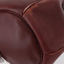 CARTIER Must Line Shoulder Bag Leather Bordeaux Gold Auth 151956-16