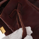 CARTIER Must Line Shoulder Bag Leather Bordeaux Gold Auth 151956-11