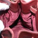 CARTIER Must Line Shoulder Bag Leather Bordeaux Gold Auth 151956-18