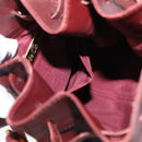 CARTIER Must Line Shoulder Bag Leather Bordeaux Gold Auth 151956-20