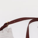 CARTIER Must Line Shoulder Bag Leather Bordeaux Gold Auth 151956-8