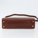 Salvatore Ferragamo Hand Bag Leather 2way Brown Gold Auth 151957-11