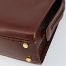 Salvatore Ferragamo Hand Bag Leather 2way Brown Gold Auth 151957-12